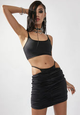 Where I Belong Ruched Skirt Set