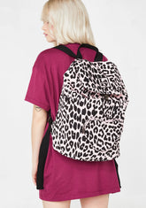 Pink Leopard Rucksack