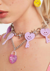 Padlocked Pretty Chain Link Necklace