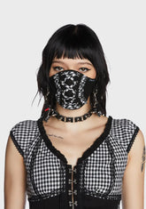 Black And White Solid Face Cover