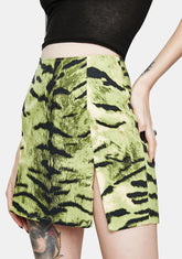 Pelmet Khaki Tiger Mini Skirt