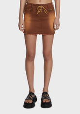 Acoustic Heartbeat Denim Skirt