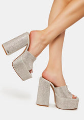 Tryx Rhinestone Platform Heels