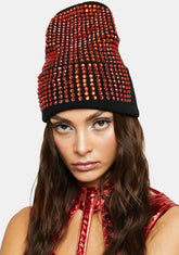 Ruby Dusk Sparkle Rhinestone Beanie