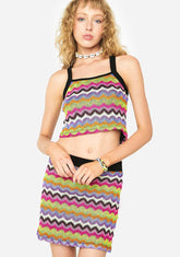 Weak Wifi Knit Skirt Set