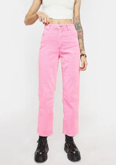 Pink Cordial Cord Original Straight Jeans