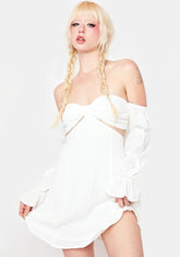 Champagne For Breakfast Off Shoulder Dress