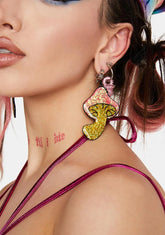 Wonderland Calling Mushroom Earrings