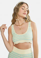 Lizzy Stripe Crochet Tank