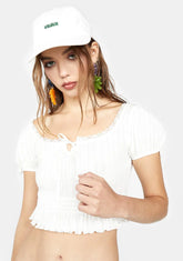 I'm The Realest Pointelle Crop Top