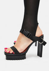 Reverb Utility Strap Square Toe Thigh High Sandals