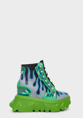 Green Gooseberry-10 Platform Sneakers