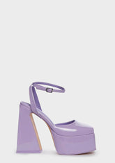 Purple Clementine Block Heels