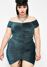 Aqua Sugar Sparkle Mini Dress