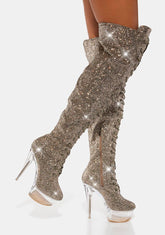 Xalapa Glitter Knee High Boots