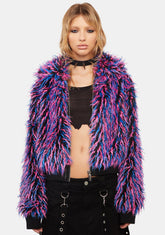 Neon Vibes Faux Fur Jacket