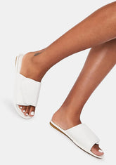 White Let'z Go Velcro Slides