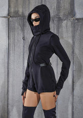 Snare Long Sleeve Hooded Mask Romper