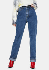 Dark Wash Extra Long Straight Jeans