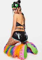 Under The Shroom Sky Dolphin Booty Shorts