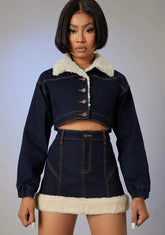 Attention Seeker Denim Puffer Jacket