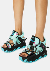 Teal Dragon Fruit Sandals