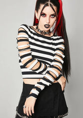 Lost Souls Striped Long Sleeve Top