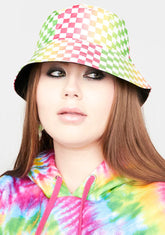 Misses Rager Checkered Bucket Hat