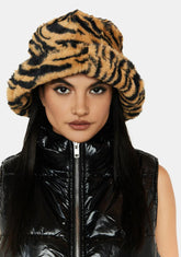 Tan In The Wild Fuzzy Bucket Hat