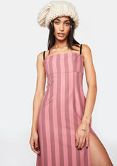 Hello Darling Striped Midi Dress