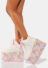 Qozmo Cosmic Care Bears Platform Sneakers