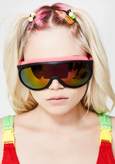 Coral Under The Shade Shield Sunglasses