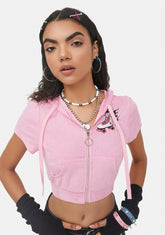 Play By Play Cropped Hoodie