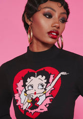 Blow A Kiss Cropped Sweater