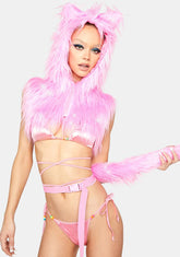 Sweet Techno Kitty Hoodie & Tail Set