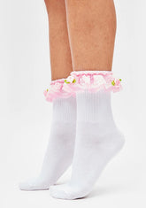 Angel Flower Kisses Crew Socks
