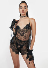 Because Of You Lace Shorts Set