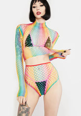 Chromatic Wonderland Fishnet Set