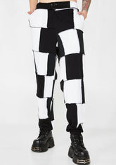 Patchwork Checkerboard Joggers