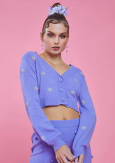 After The Show Rosette Crop Cardigan