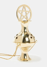 Metal Pentagram Incense Censer