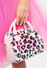 Cheetah Fur Harley Mini Barrel Bag