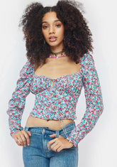 Lotte Puff Sleeve Corset Top