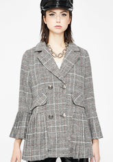 Higher Reading Plaid Blazer