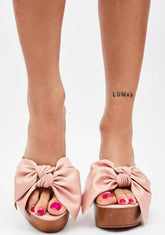 Cute Girl’s Girl Platform Bow Heels