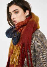 Rust Ivy League Plaid Scarf