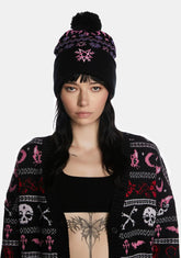 Pentagram Pom Pom Beanie