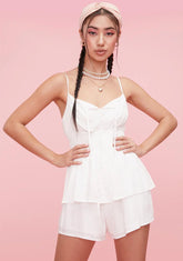 Peace & Quiet Smocked Romper