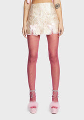 High Class Heiress Brocade Mini Skirt