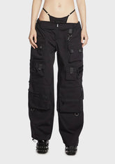Techno Baggy Pants With Tactical String Panty